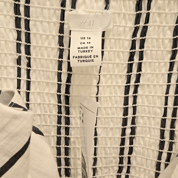 Brand new H&M midi button stripe dress - Picture 4 of 5